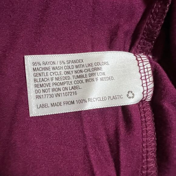 Merona Jersey Knit Button Up Tunic Shirt Size XL NEW Maximalist Classic Casual - Picture 6 of 8